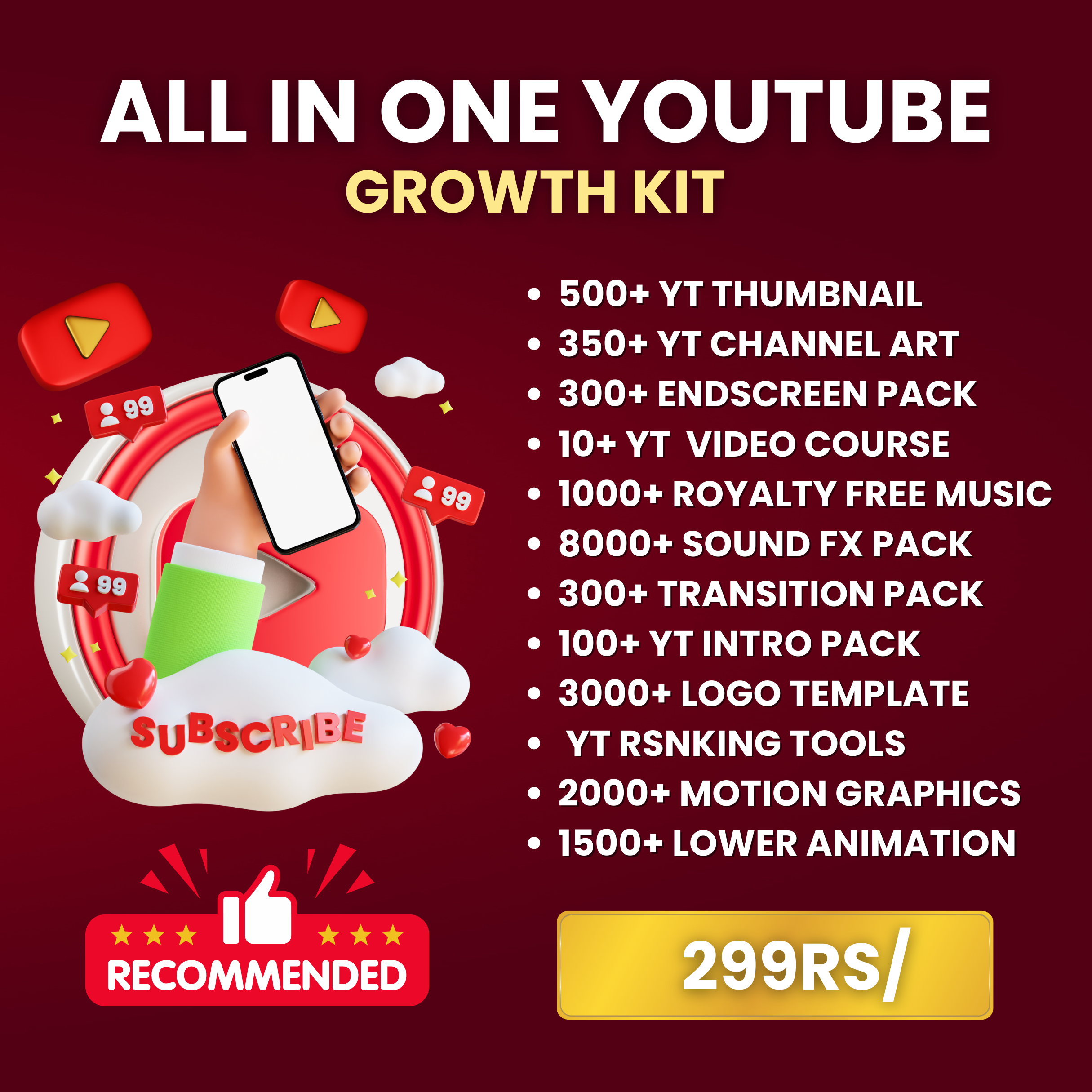 ALL IN 1 YOUTUBER GROWTH KIT😍