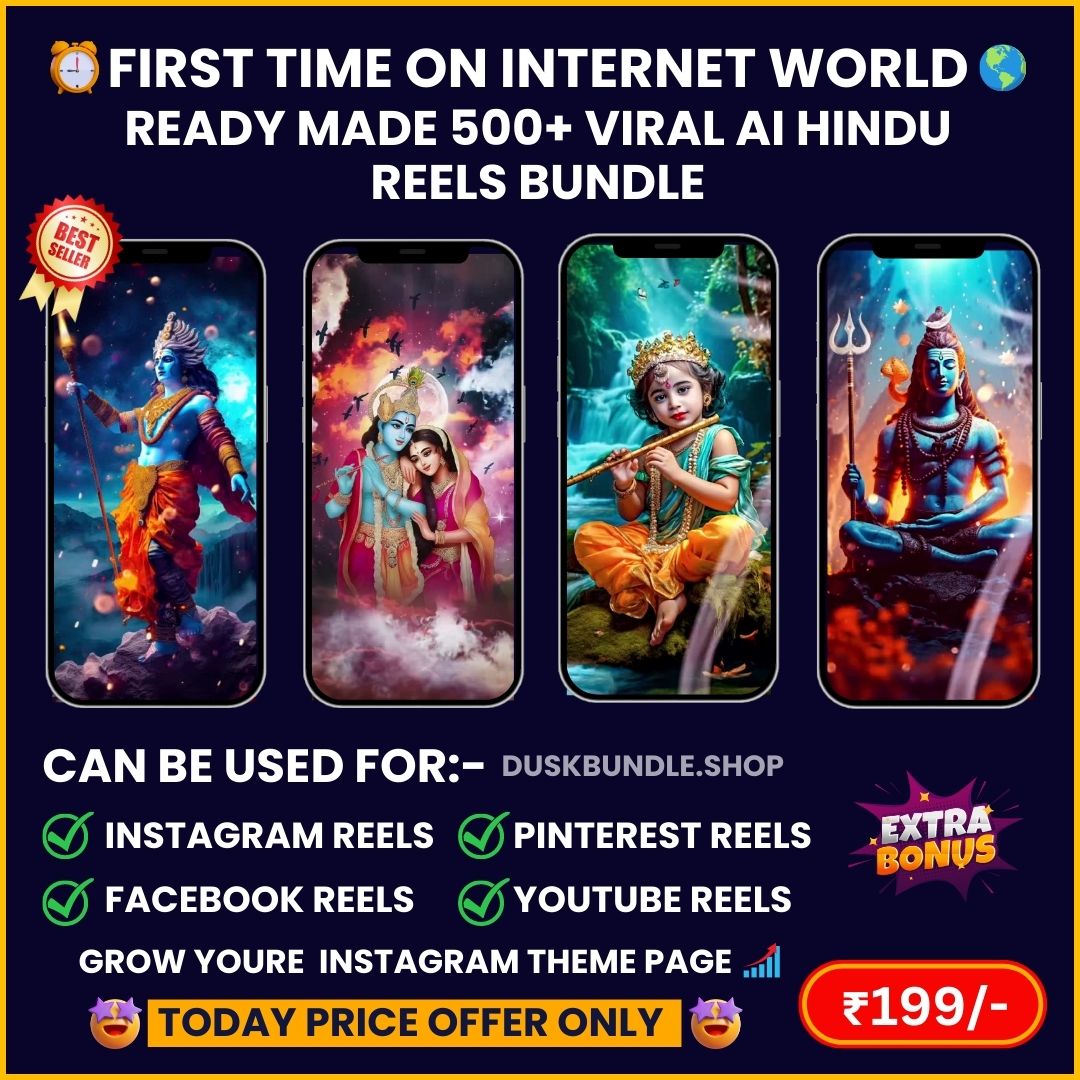 1000+ AI HINDU GOD REELS BUNDLE