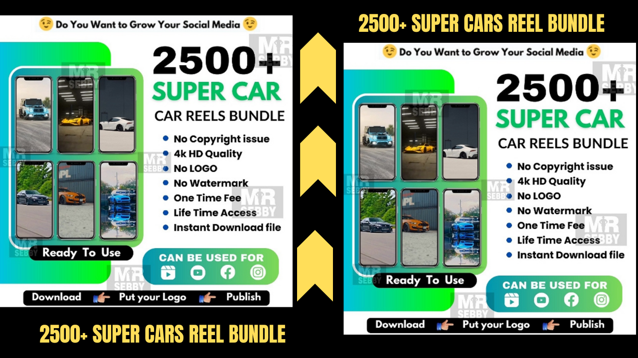 2500+ CAR REELS BUNDLE PACK