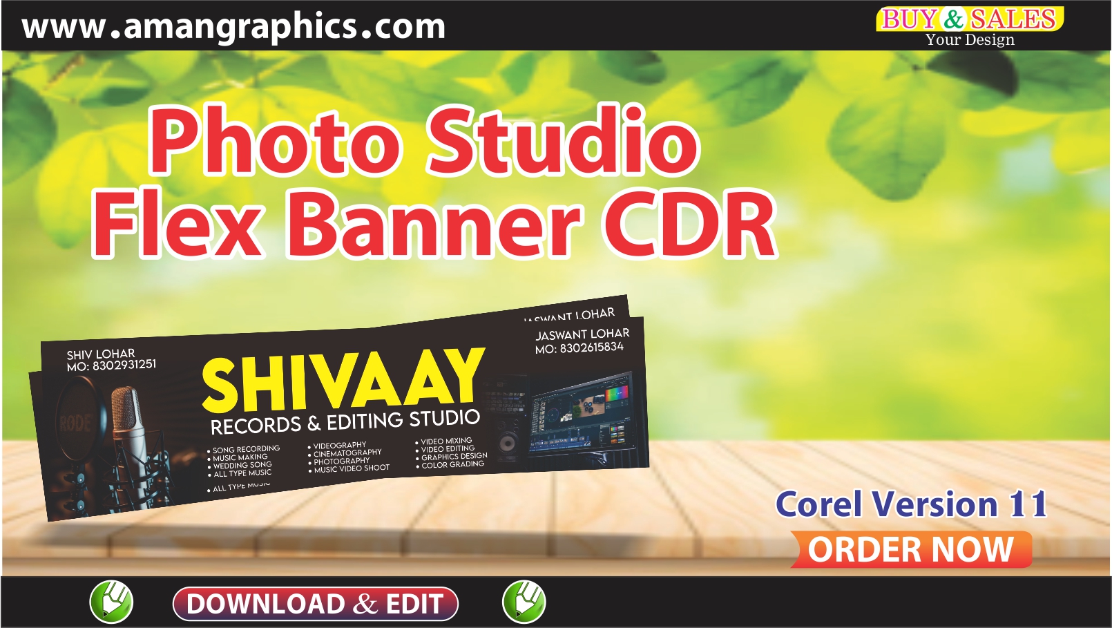 Photo studio flex banner template