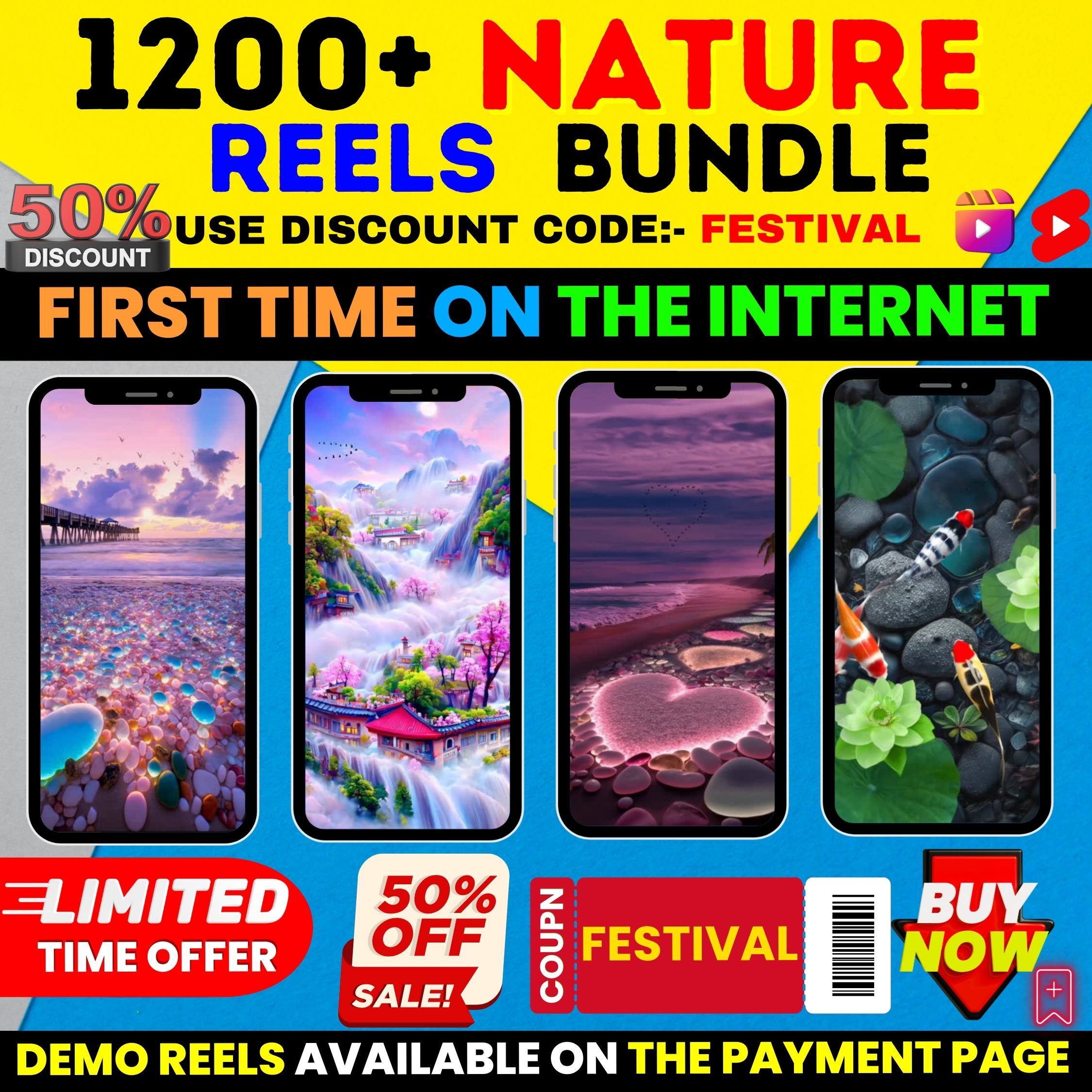 1200+ Nature Reels Bundle With Future Updates