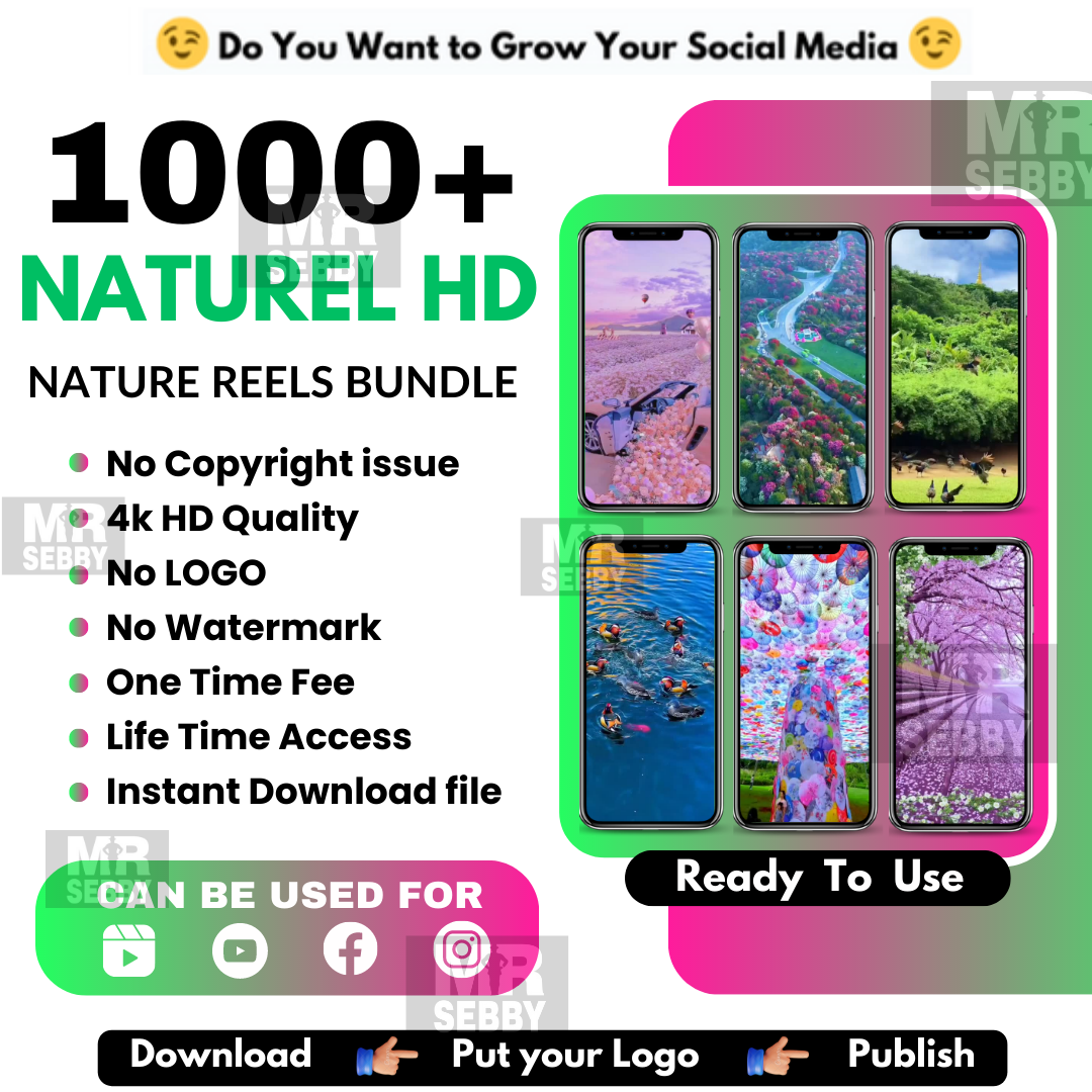 1000+ Nature Video Reels Bundle 👇